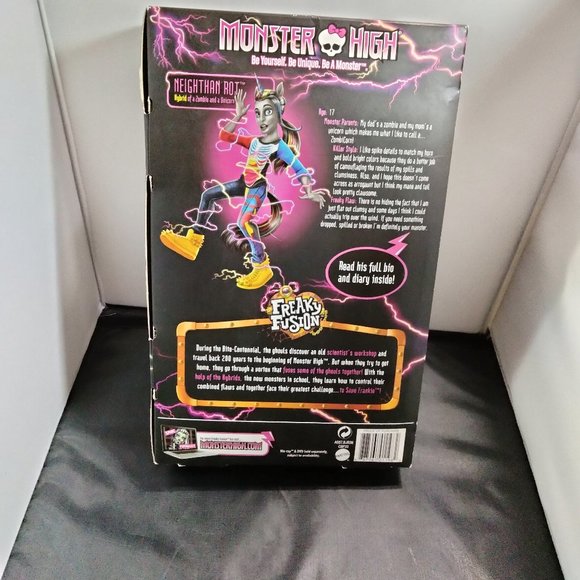 2013 Monster High FREAKY FUSION NEIGHTHAN ROT zombie unicorn NOS 2 in 1 - Picture 6 of 8